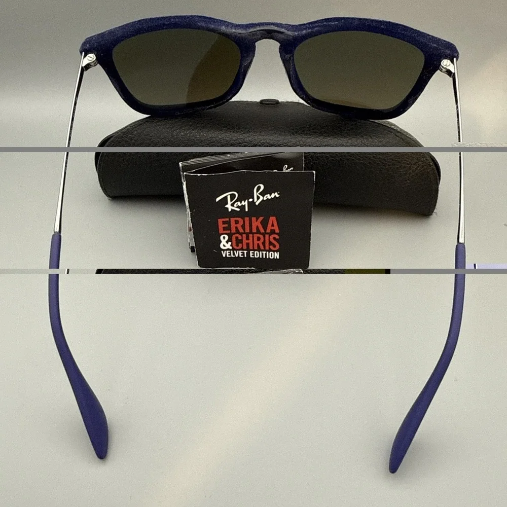 Ray-Ban RB4187 Authentic 6081/55 Blue Velvet Frame Sunglasses w/Cloth & Case